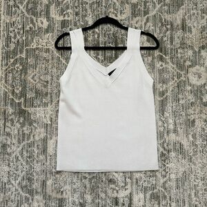Ann Taylor Cream Sleeveless Tank Top